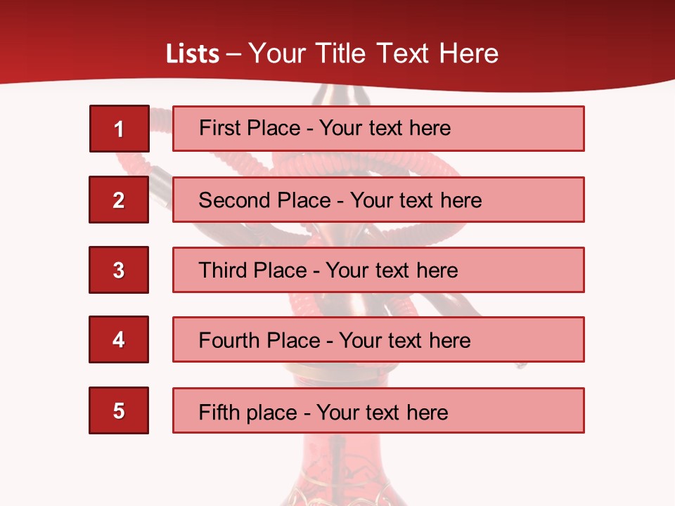 A Red Bottle With A Hookah On Top Of It PowerPoint Template