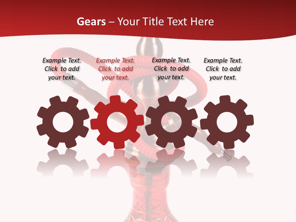 A Red Bottle With A Hookah On Top Of It PowerPoint Template