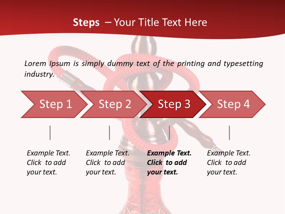 A Red Bottle With A Hookah On Top Of It PowerPoint Template