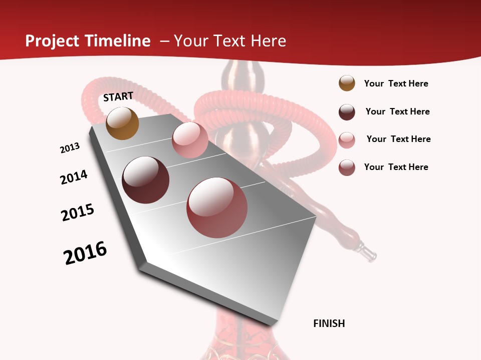 A Red Bottle With A Hookah On Top Of It PowerPoint Template