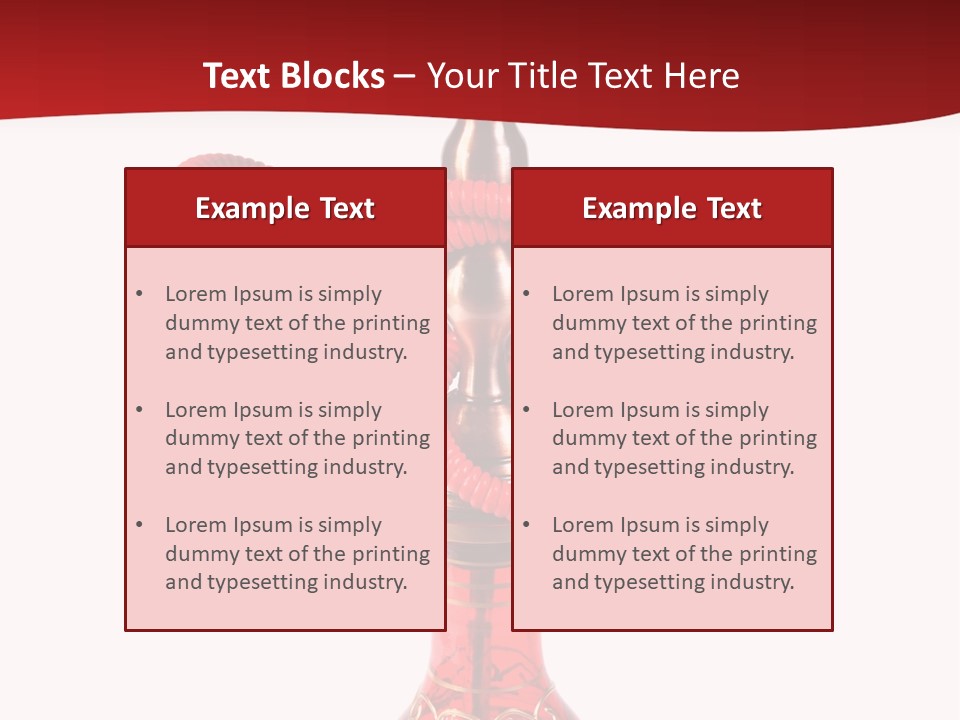 A Red Bottle With A Hookah On Top Of It PowerPoint Template