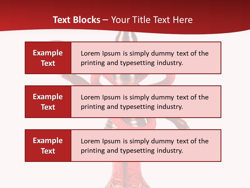 A Red Bottle With A Hookah On Top Of It PowerPoint Template