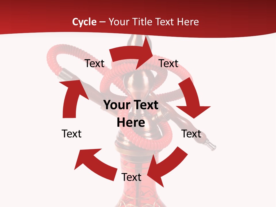 A Red Bottle With A Hookah On Top Of It PowerPoint Template