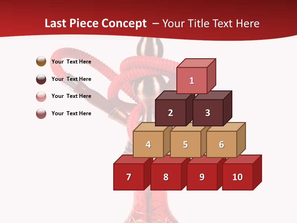 A Red Bottle With A Hookah On Top Of It PowerPoint Template