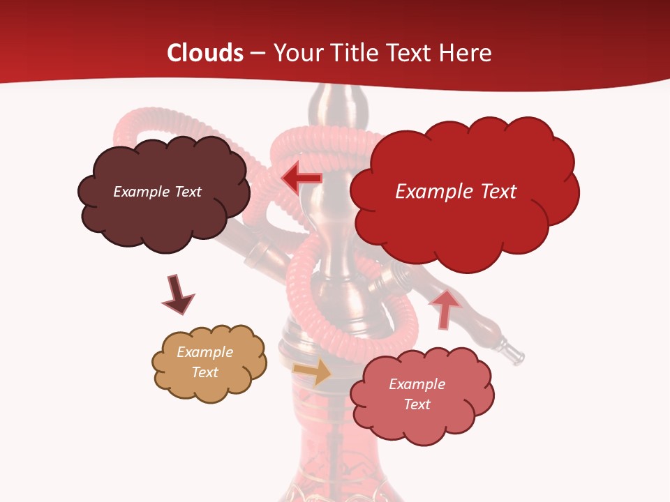 A Red Bottle With A Hookah On Top Of It PowerPoint Template