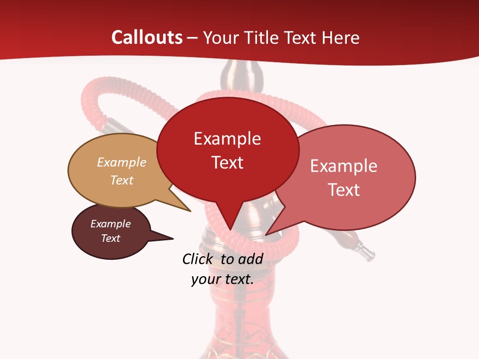 A Red Bottle With A Hookah On Top Of It PowerPoint Template