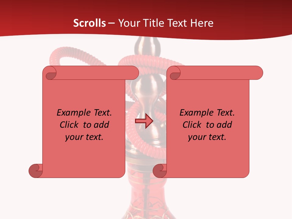 A Red Bottle With A Hookah On Top Of It PowerPoint Template