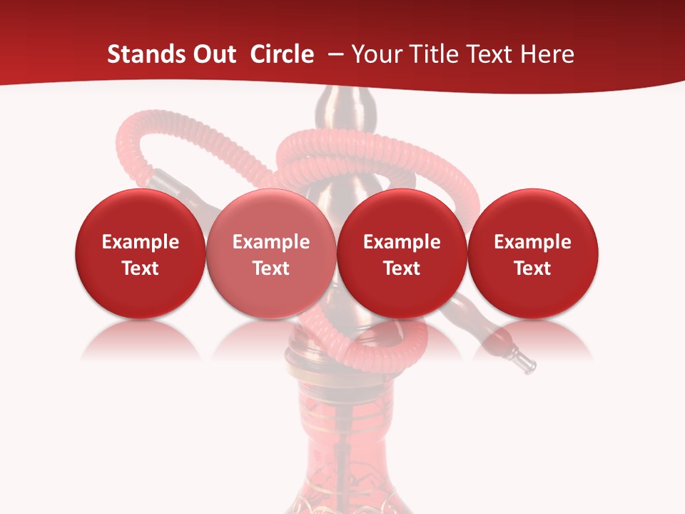 A Red Bottle With A Hookah On Top Of It PowerPoint Template