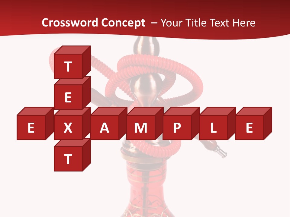 A Red Bottle With A Hookah On Top Of It PowerPoint Template