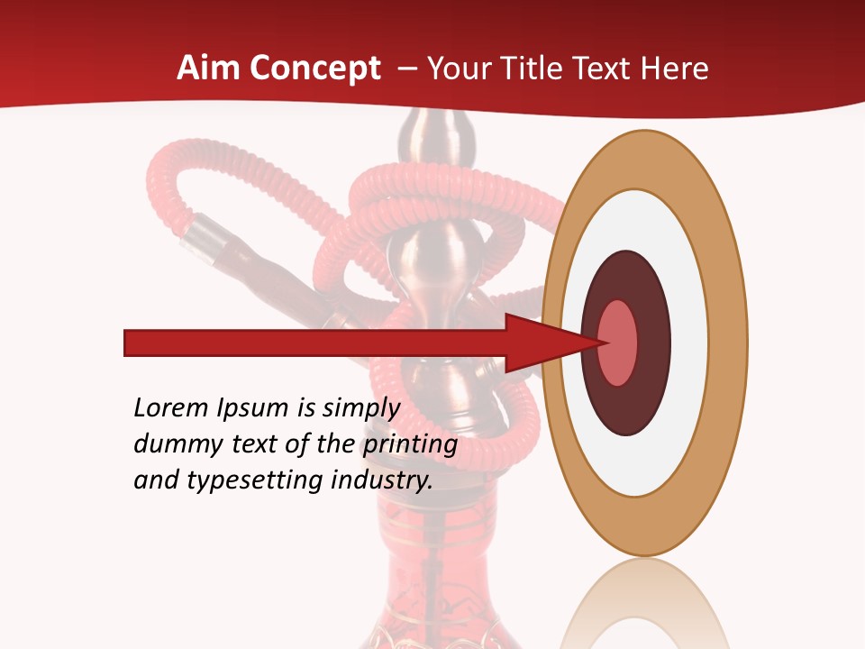 A Red Bottle With A Hookah On Top Of It PowerPoint Template