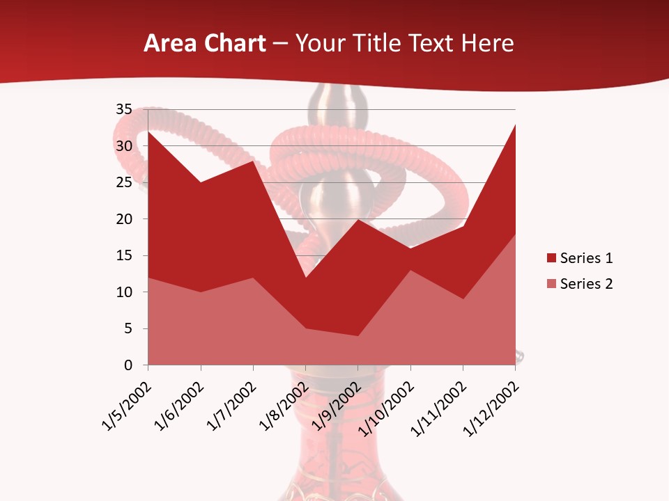A Red Bottle With A Hookah On Top Of It PowerPoint Template