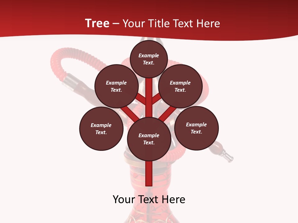 A Red Bottle With A Hookah On Top Of It PowerPoint Template