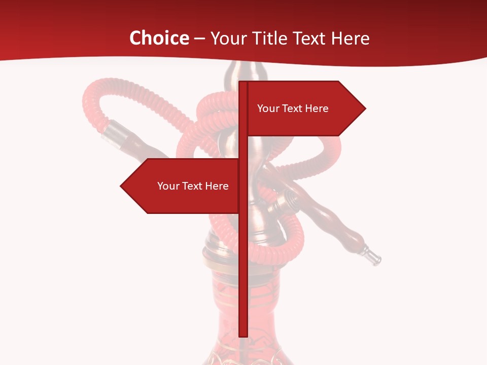 A Red Bottle With A Hookah On Top Of It PowerPoint Template