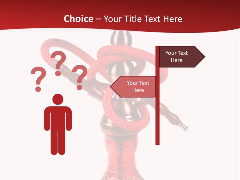 A Red Bottle With A Hookah On Top Of It PowerPoint Template