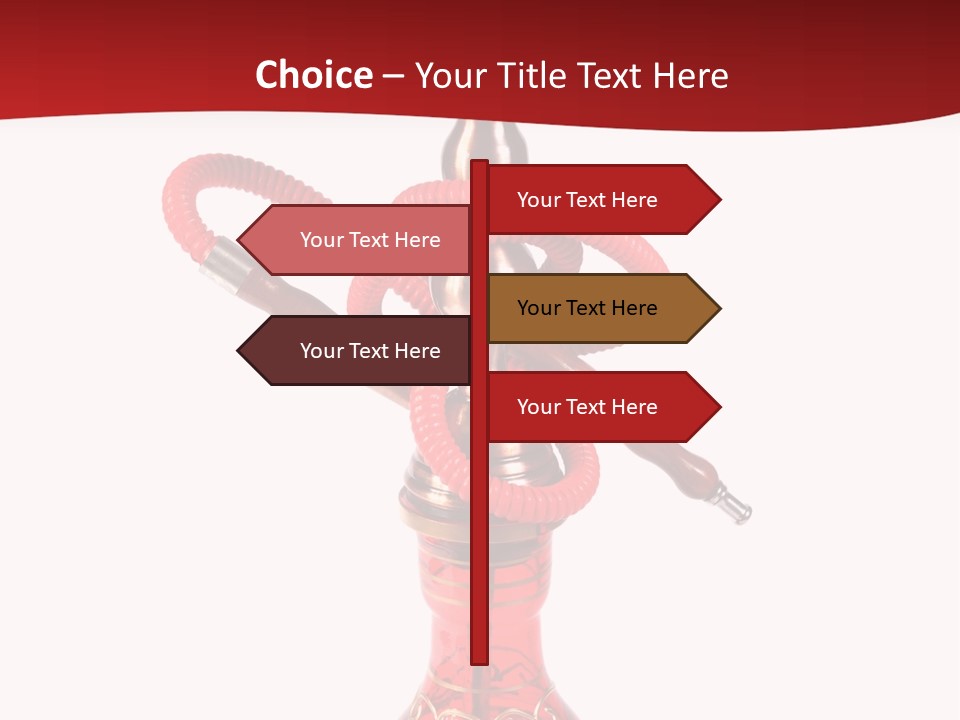 A Red Bottle With A Hookah On Top Of It PowerPoint Template