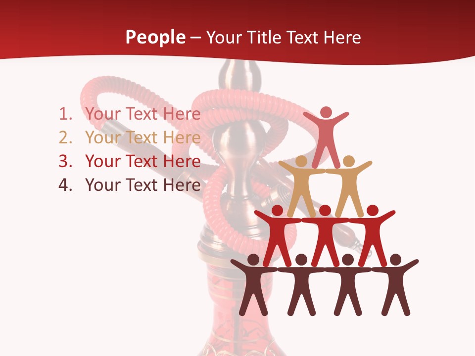 A Red Bottle With A Hookah On Top Of It PowerPoint Template