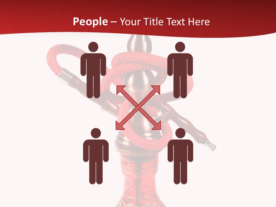 A Red Bottle With A Hookah On Top Of It PowerPoint Template
