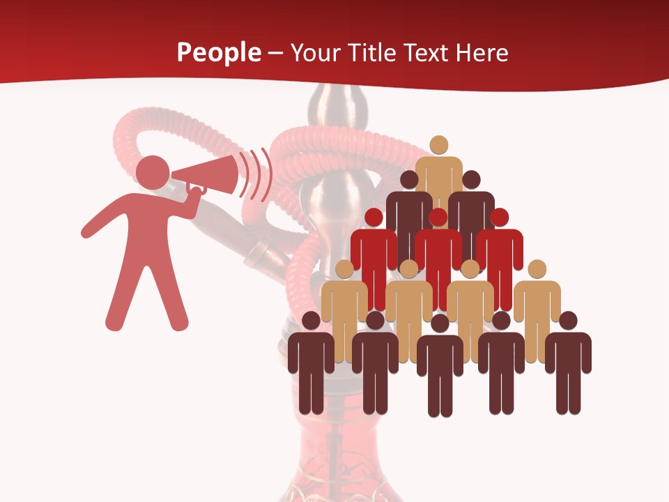 A Red Bottle With A Hookah On Top Of It PowerPoint Template