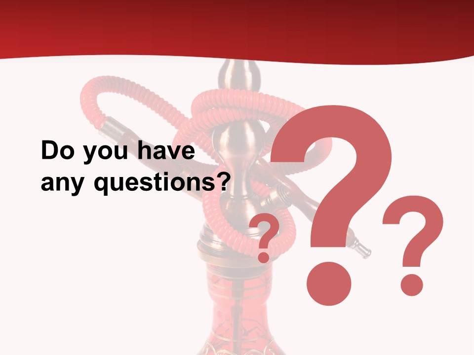 A Red Bottle With A Hookah On Top Of It PowerPoint Template