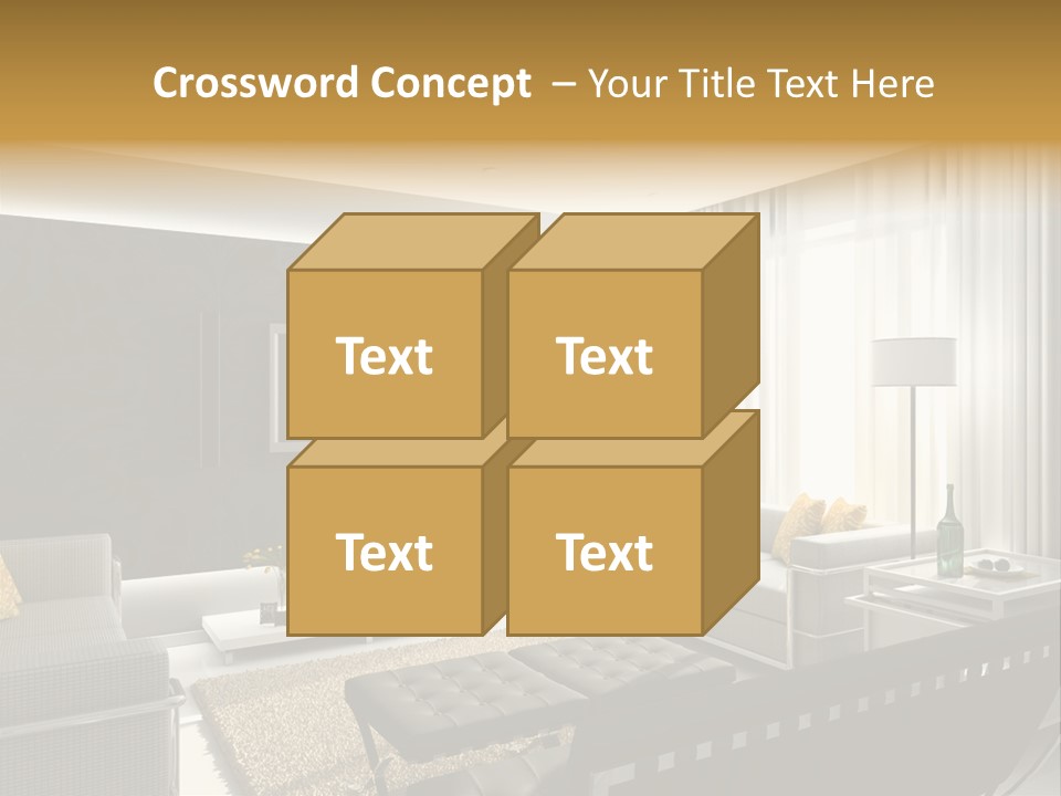 A Living Room Filled With Furniture And A Flat Screen Tv PowerPoint Template