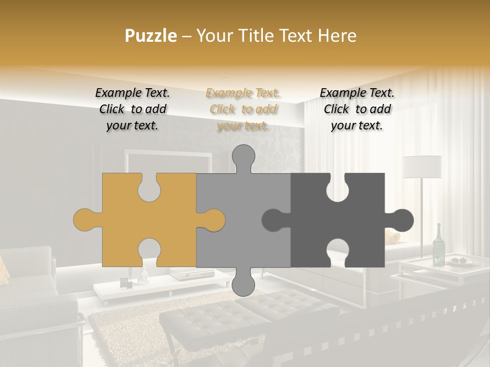 A Living Room Filled With Furniture And A Flat Screen Tv PowerPoint Template