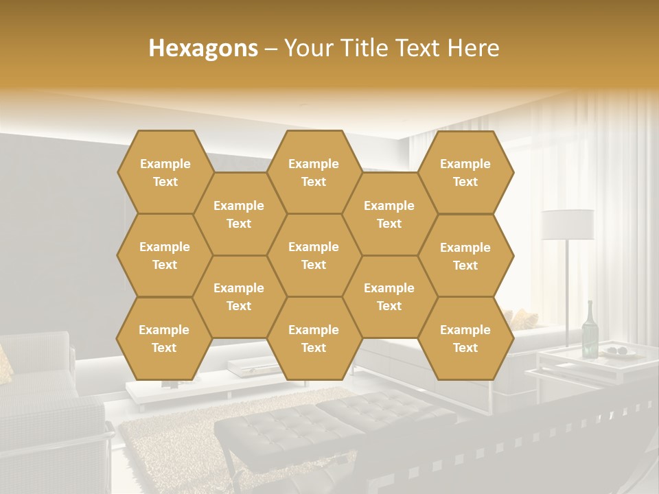 A Living Room Filled With Furniture And A Flat Screen Tv PowerPoint Template