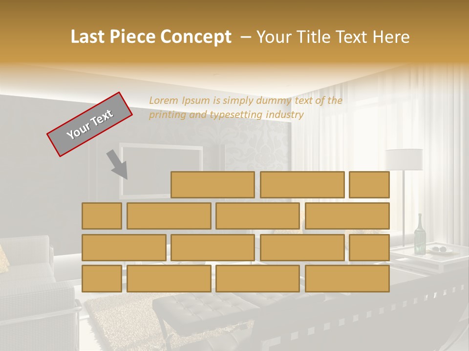 A Living Room Filled With Furniture And A Flat Screen Tv PowerPoint Template