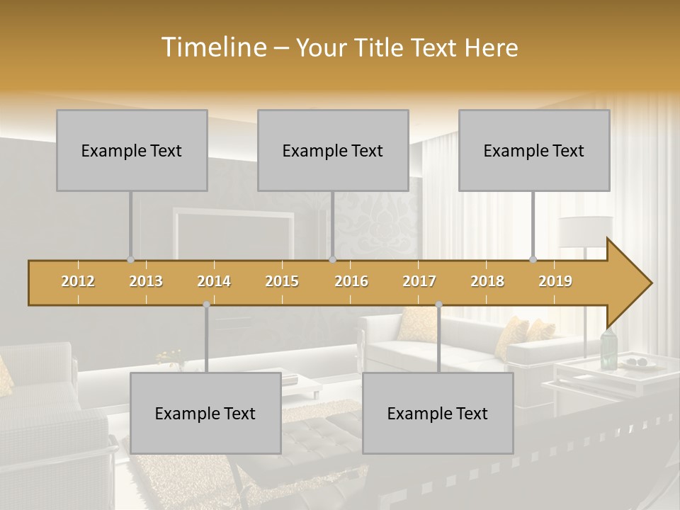 A Living Room Filled With Furniture And A Flat Screen Tv PowerPoint Template