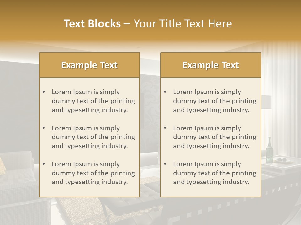 A Living Room Filled With Furniture And A Flat Screen Tv PowerPoint Template