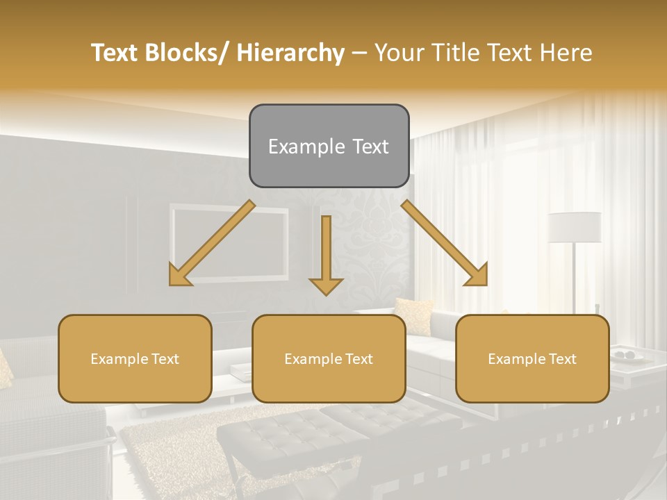 A Living Room Filled With Furniture And A Flat Screen Tv PowerPoint Template