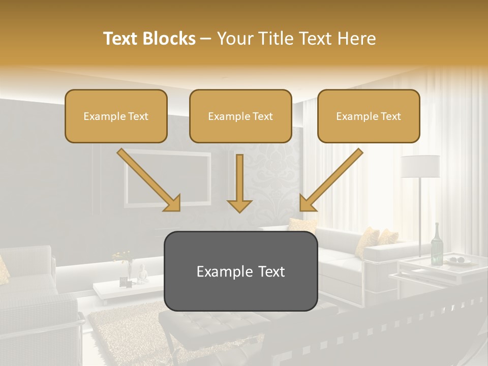 A Living Room Filled With Furniture And A Flat Screen Tv PowerPoint Template