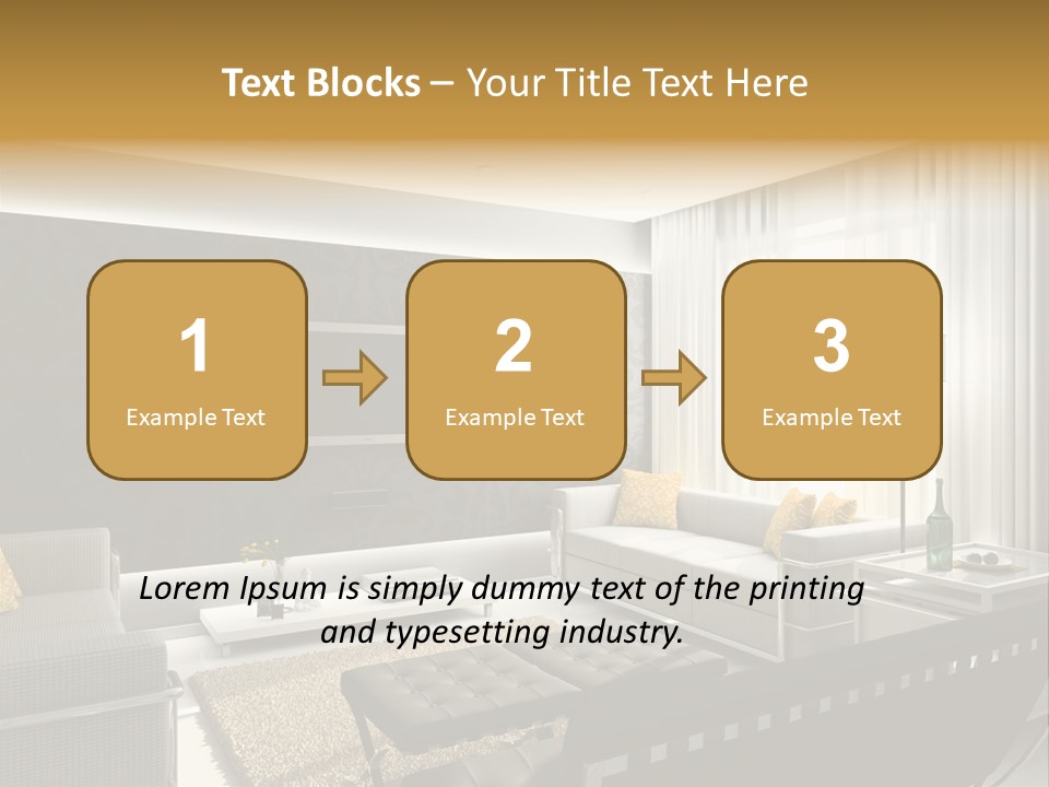 A Living Room Filled With Furniture And A Flat Screen Tv PowerPoint Template