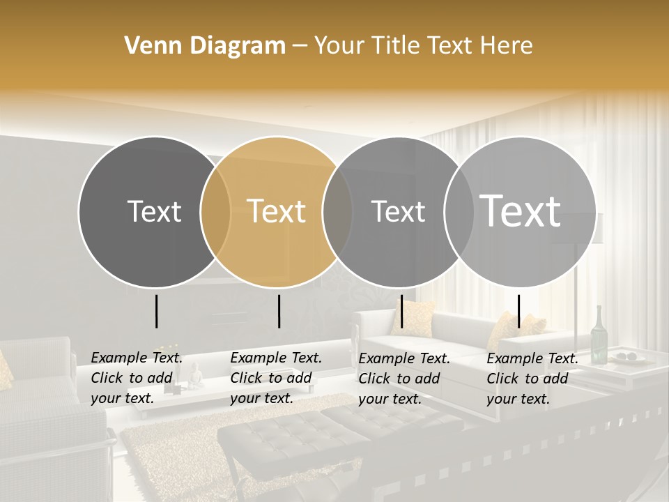 A Living Room Filled With Furniture And A Flat Screen Tv PowerPoint Template