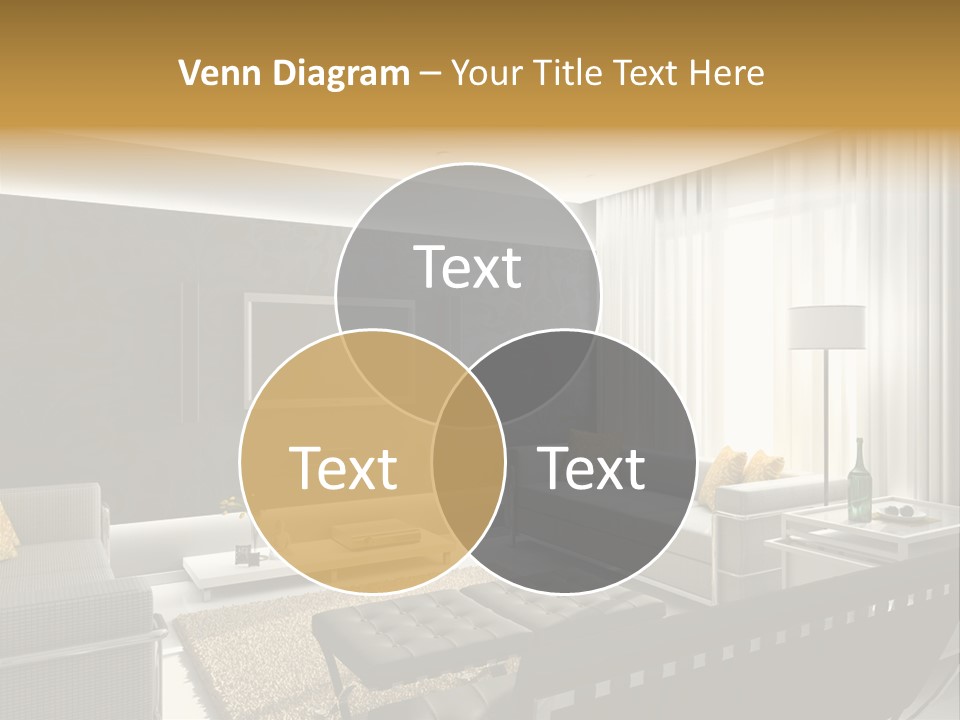 A Living Room Filled With Furniture And A Flat Screen Tv PowerPoint Template