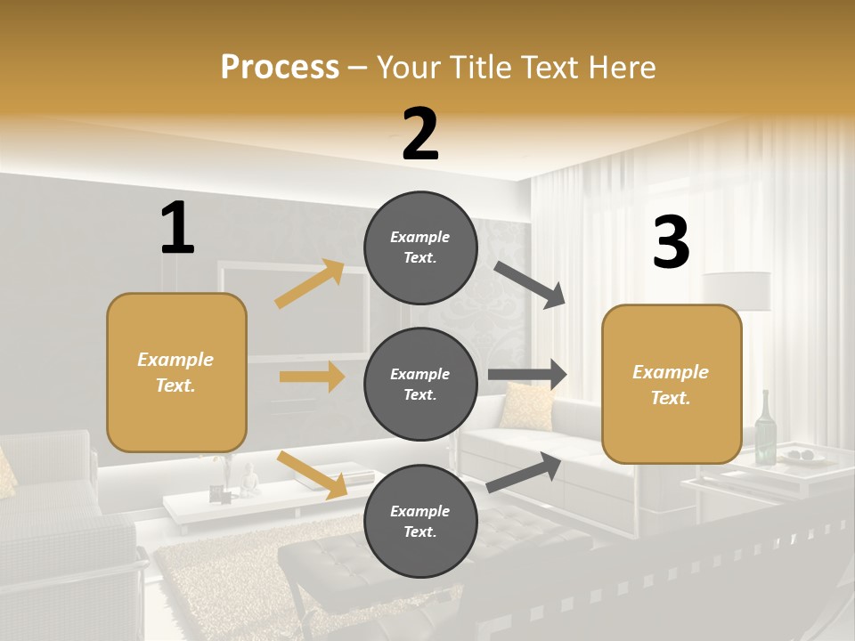 A Living Room Filled With Furniture And A Flat Screen Tv PowerPoint Template