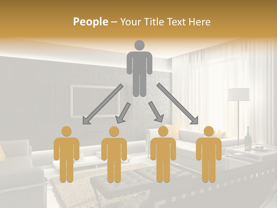 A Living Room Filled With Furniture And A Flat Screen Tv PowerPoint Template