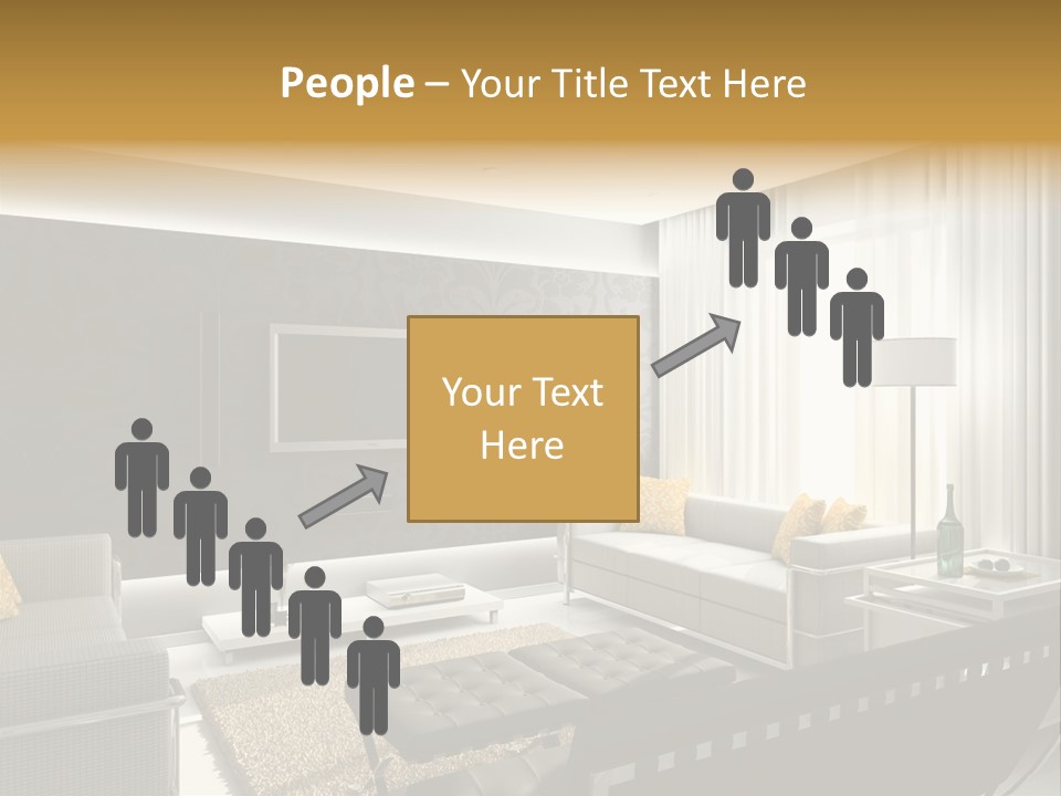 A Living Room Filled With Furniture And A Flat Screen Tv PowerPoint Template