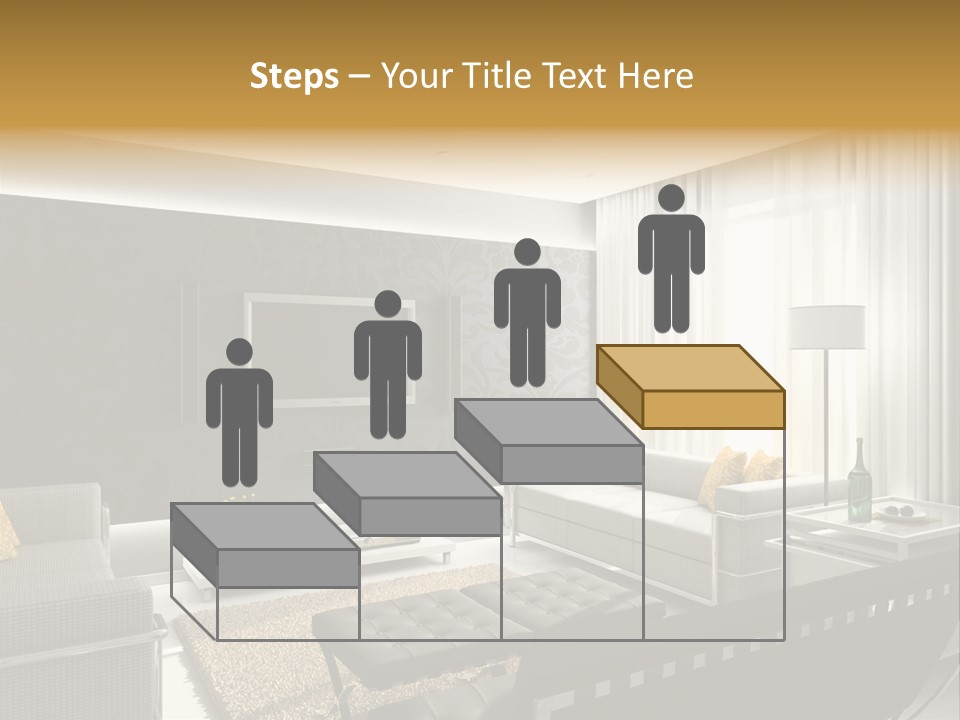 A Living Room Filled With Furniture And A Flat Screen Tv PowerPoint Template