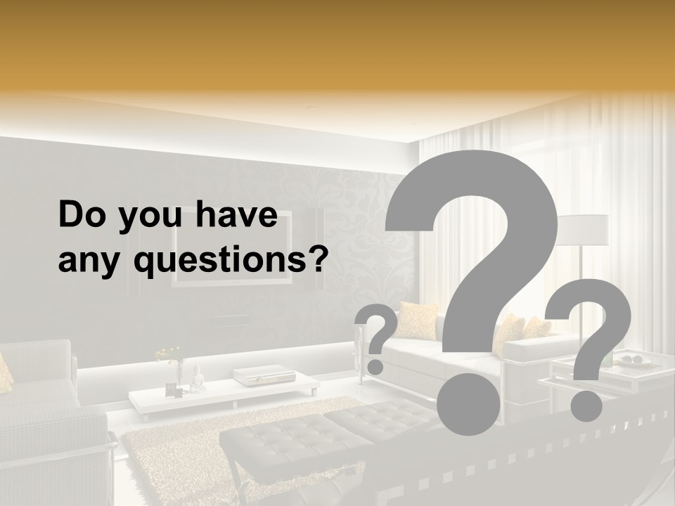 A Living Room Filled With Furniture And A Flat Screen Tv PowerPoint Template