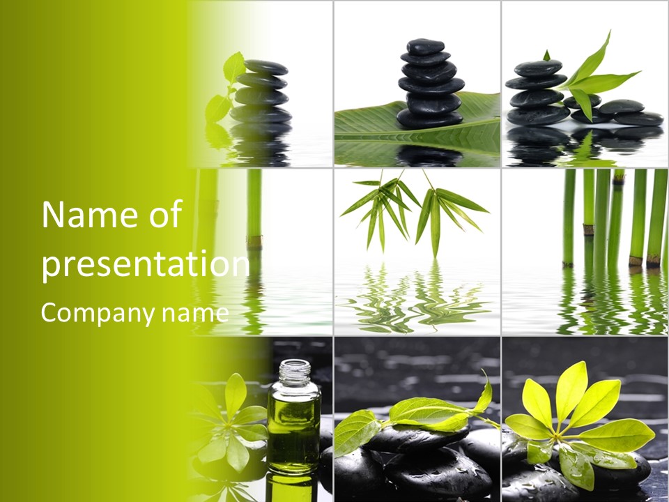 Treatment Oil Leaf PowerPoint Template