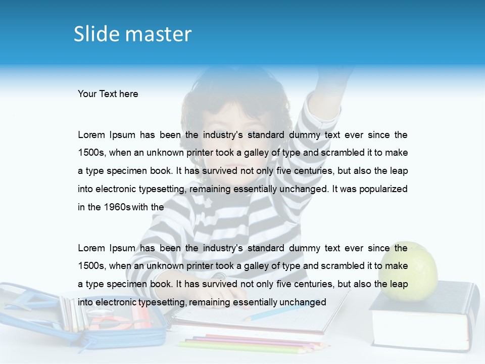 Picture Preschool Student PowerPoint Template