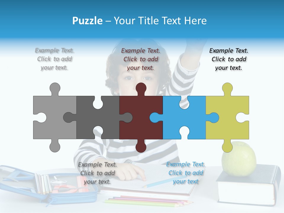 Picture Preschool Student PowerPoint Template