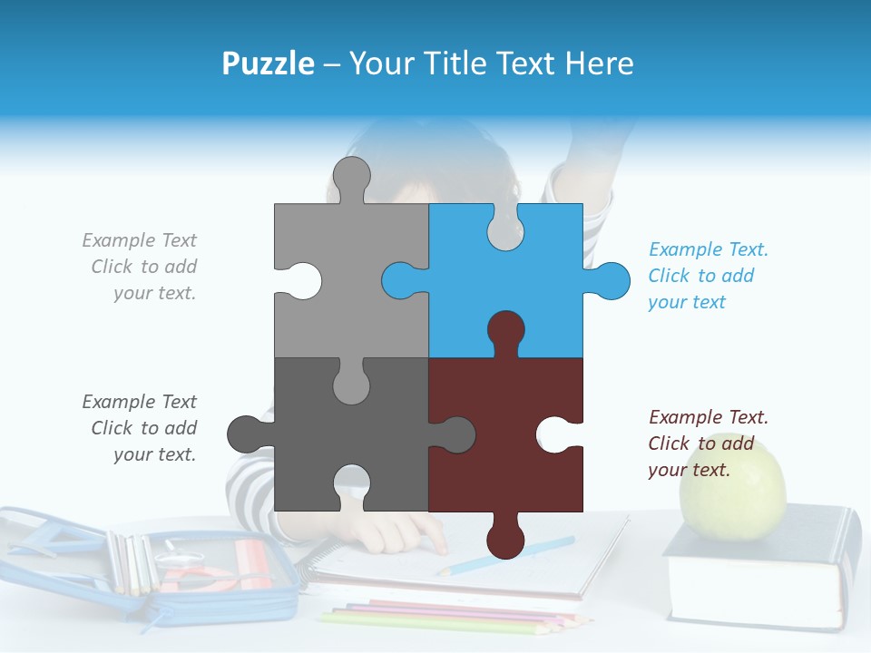 Picture Preschool Student PowerPoint Template