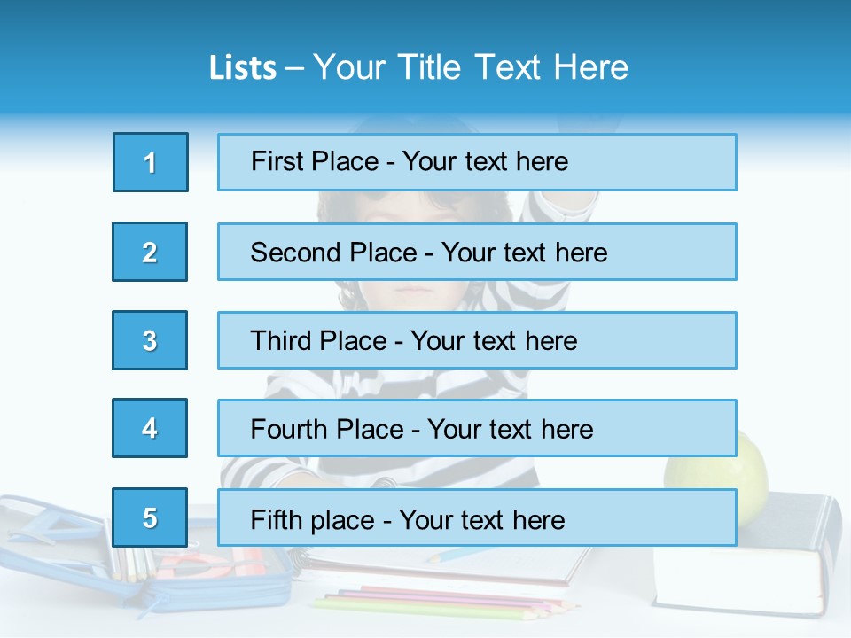 Picture Preschool Student PowerPoint Template