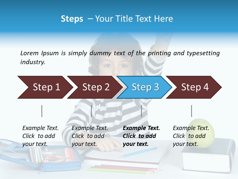Picture Preschool Student PowerPoint Template