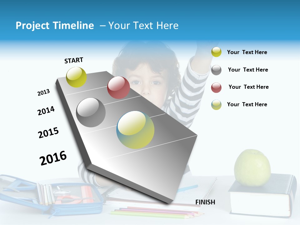 Picture Preschool Student PowerPoint Template