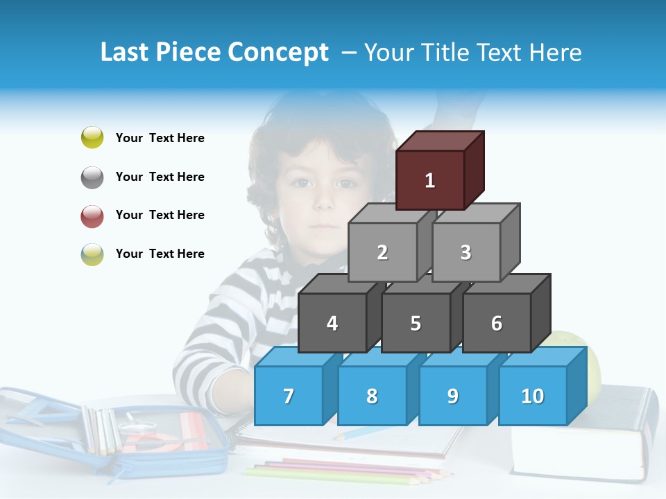 Picture Preschool Student PowerPoint Template