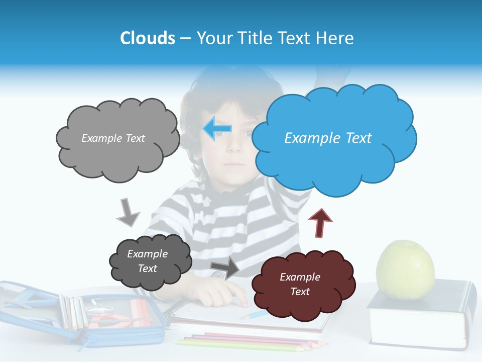 Picture Preschool Student PowerPoint Template