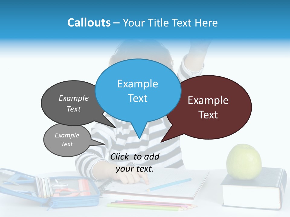 Picture Preschool Student PowerPoint Template