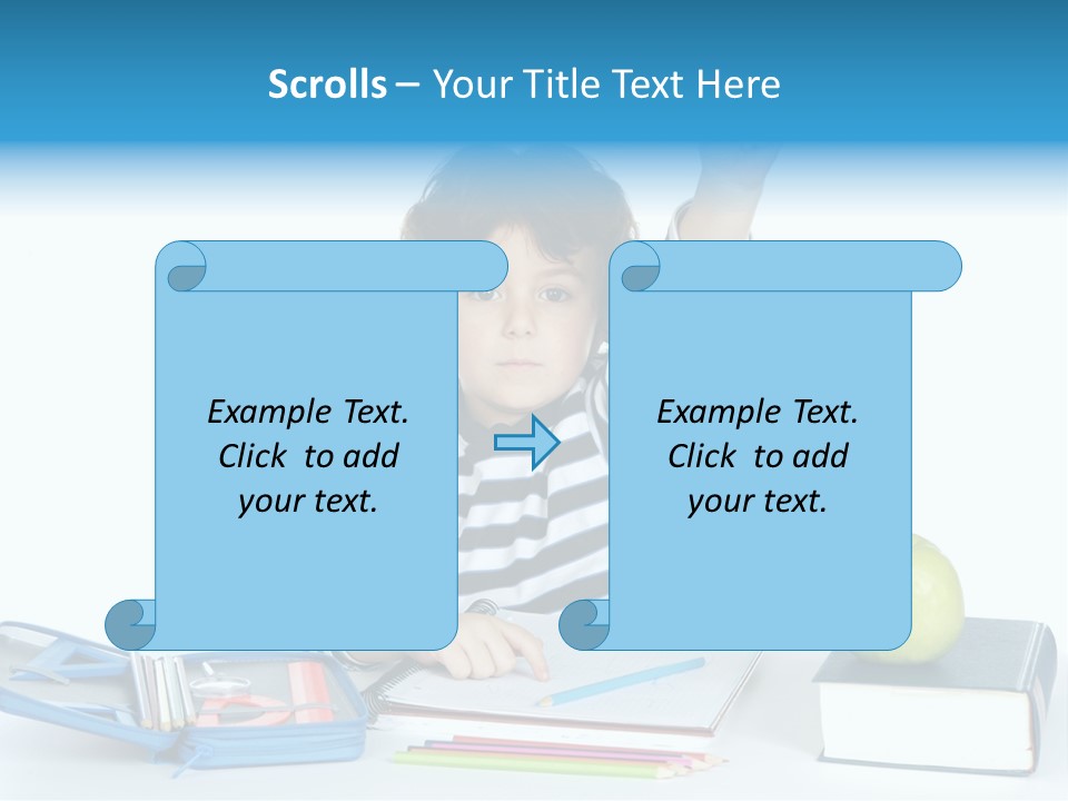 Picture Preschool Student PowerPoint Template